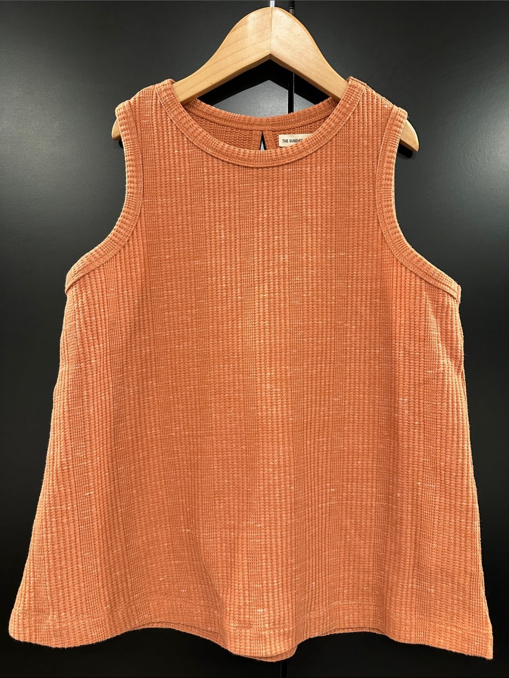NEW The Sunday Collective Burnt Orange Ribbed Tank Top